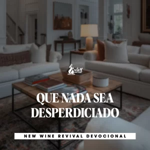 Read more about the article 26Mar – QUE NADA SEA DESPERDICIADO